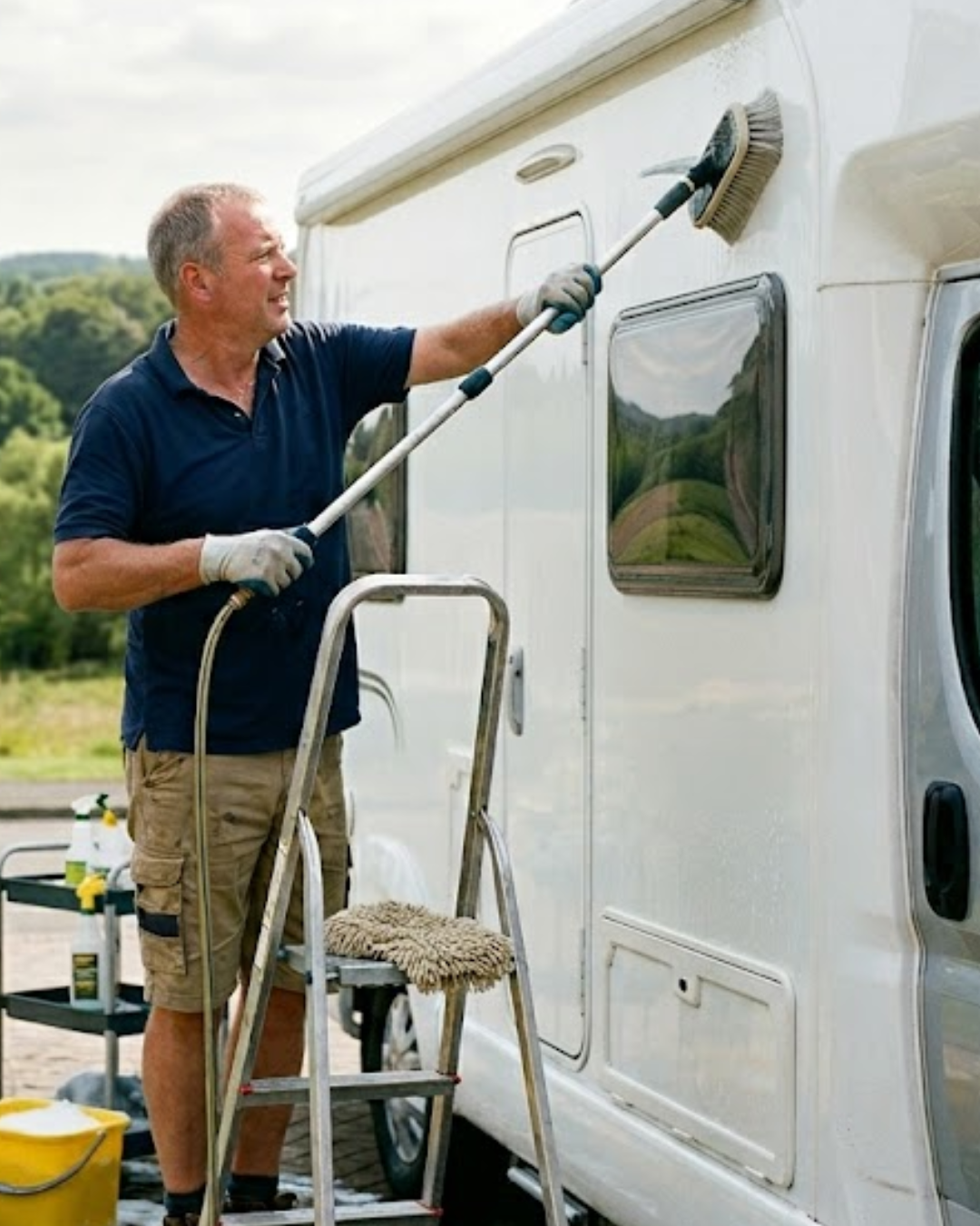 Campervan on the Irish coast