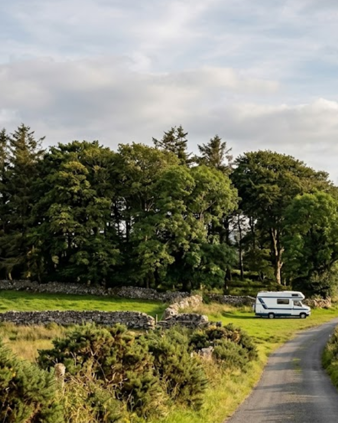 Campervan on the Irish coast